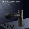 Workout Relaxation, Black Muscle Massage, Portable Body Pain Relief, Percussive Gun Deep Tissue with 4 Adjustable Speeds and 4 Heads