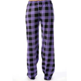 Women's Stretch Plaid Casual Pants With Pockets (Option: Light Purple-XXL)