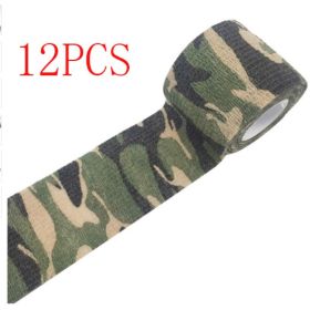 Camouflage Non-woven Elastic Bandage (Self-adhesive) (Option: 1style-5cm-12PCS)