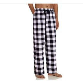 Women's Stretch Plaid Casual Pants With Pockets (Option: White-L)
