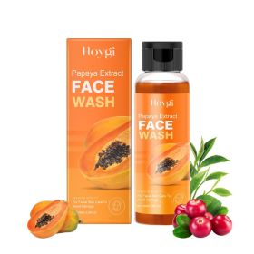 Hoygi Papaya Face Wash, Gentle Cleanser Not Tight Moisturizing Hydrating Moisturizing Skin Tender Skin Care Face Wash (Option: 100ml-129.5g-1.61*1.61*5.11inch)