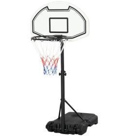 Height Adjustable Basketball Hoop, Portable Basketball Stand, 30" Backboard, Indoor Outdoor Goals Set for Kids Youth Adults (Option: Black-800x165x525 mm)